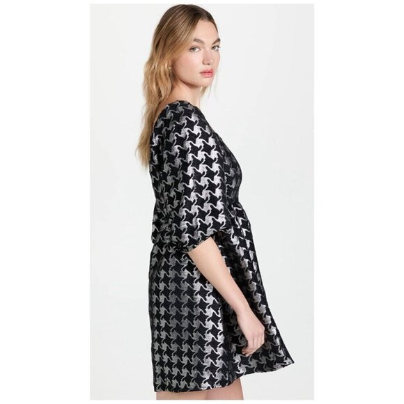 Moon River NWT $96 Metallic Party Dress in Black and Silver Womens Size M - Picture 7 of 10